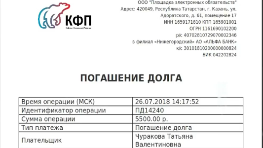 Отзыв о КФП по выкупу кредита в Банке Бинбанк